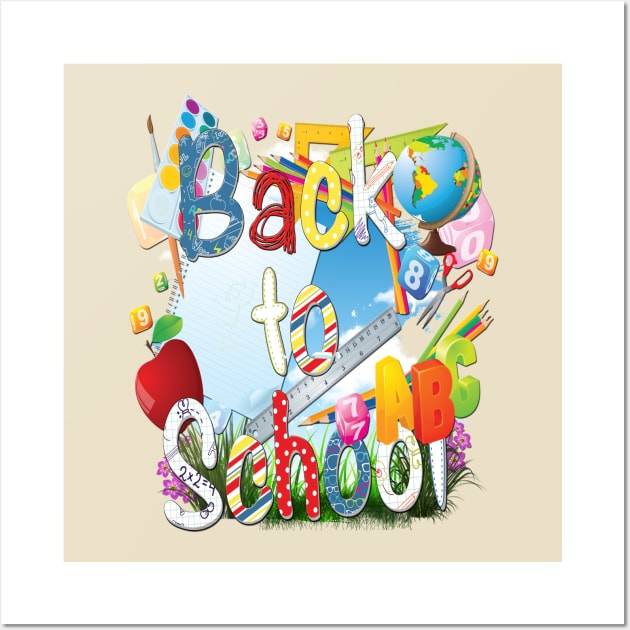 Back to school in Spring Wall Art by Just Kidding by Nadine May